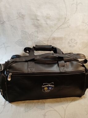 General Motors Black Men’s  Leather Duffel Bag